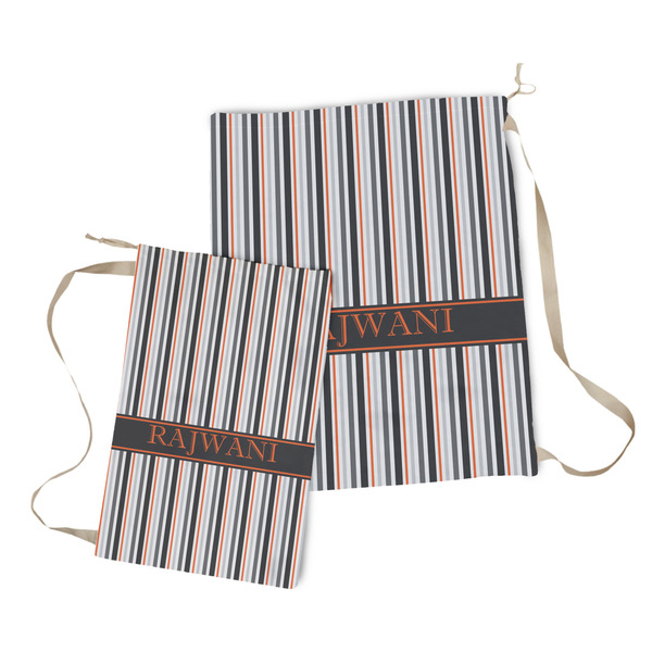 Gray Stripes Laundry Bag - Both Bags