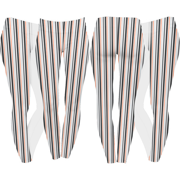 Gray Stripes Leggings Turn Around - Apvl