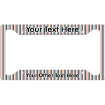 Gray Stripes License Plate Frame (Personalized)