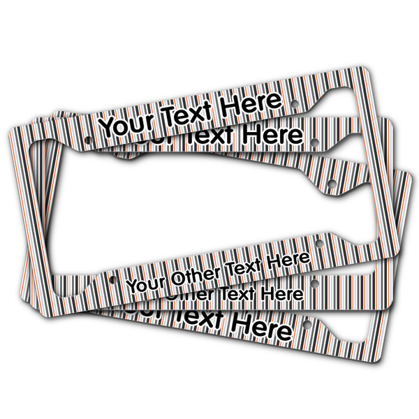 Gray Stripes License Plate Frames - (PARENT MAIN)