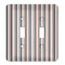 Grey Stripes Personalized Light Switch Cover (2 Toggle Plate)