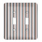 Gray Stripes Light Switch Cover (2 Toggle Plate)