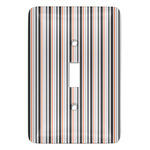 Gray Stripes Light Switch Cover (Single Toggle)