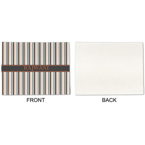 Gray Stripes Linen Placemat - APPROVAL Single (single sided)