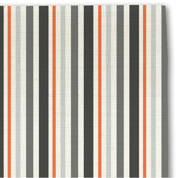 Gray Stripes Linen Placemat - DETAIL