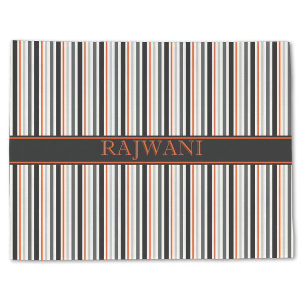 Gray Stripes Linen Placemat - Front