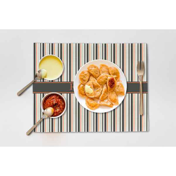 Gray Stripes Linen Placemat - Lifestyle (single)