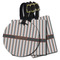 Gray Stripes Plastic Luggage Tag (Personalized)