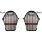 Gray Stripes Lunch Bag - Front and Back
