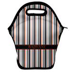 Gray Stripes Lunch Bag w/ Name or Text