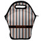 Gray Stripes Lunch Bag - Front