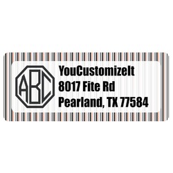 Gray Stripes Return Address Labels (Personalized)