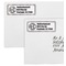 Gray Stripes Mailing Labels - Double Stack Close Up