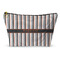 Gray Stripes Structured Accessory Purse (Front)