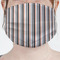 Gray Stripes Mask - Pleated (new) Front View on Girl