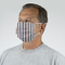 Gray Stripes Mask - Quarter View on Guy
