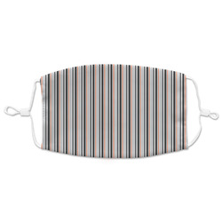 Gray Stripes Adult Cloth Face Mask - XLarge