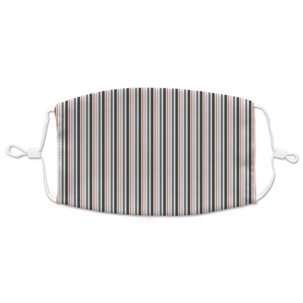 Custom Gray Stripes Adult Cloth Face Mask - XLarge
