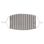 Gray Stripes Adult Cloth Face Mask