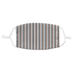 Gray Stripes Adult Cloth Face Mask - Standard
