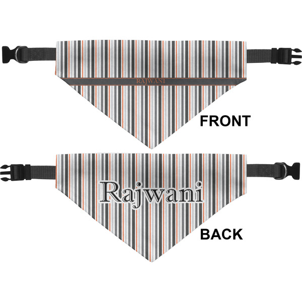 Gray Stripes Medium Dog Bandana Approval