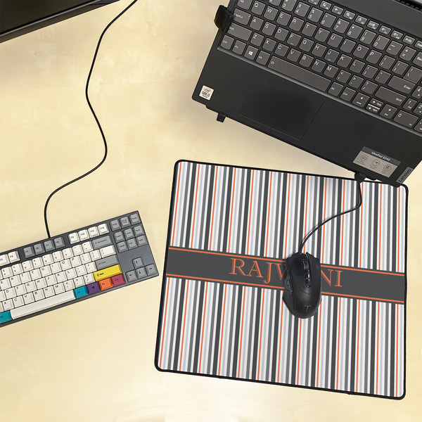 Gray Stripes Medium Gaming Mats - LIFESTYLE