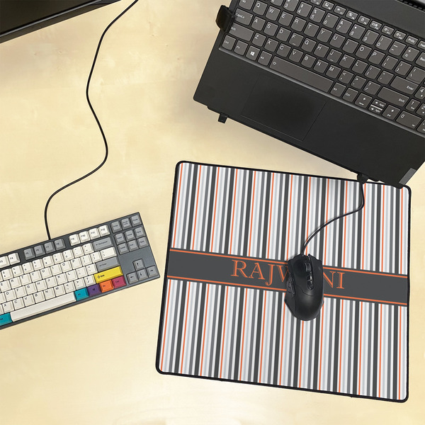 Gray Stripes Medium Gaming Mats - LIFESTYLE
