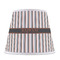 Gray Stripes Poly Film Empire Lampshade - Front View