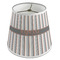Gray Stripes Poly Film Empire Lampshade - Angle View