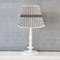 Gray Stripes Poly Film Empire Lampshade - Lifestyle