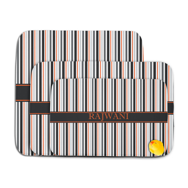 Gray Stripes Memory Foam Bath Mat - MAIN PARENT