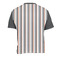 Gray Stripes Men's Crew Neck T Shirt Medium - Back