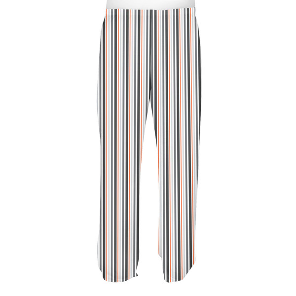 Gray Stripes Men's Pjs Back - on model