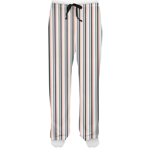 Gray Stripes Men's Pjs Front - on model
