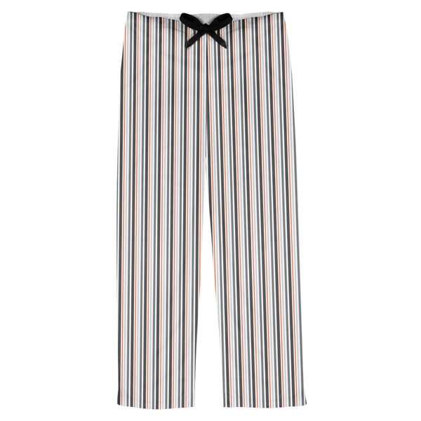 Custom Gray Stripes Mens Pajama Pants - L