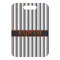 Gray Stripes Metal Luggage Tag - Front Without Strap
