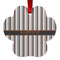 Gray Stripes Metal Paw Ornament - Front