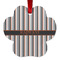 Gray Stripes Metal Paw Ornament - Double Sided w/ Name or Text