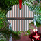 Gray Stripes Metal Paw Ornament - Lifestyle