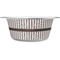 Gray Stripes Metal Pet Bowl - White Label - Medium - Main