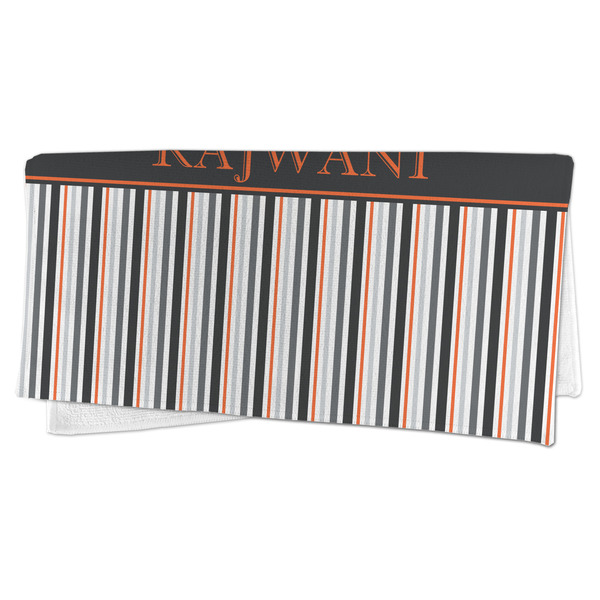 Gray Stripes Microfiber Dish Rag - FOLDED (half)