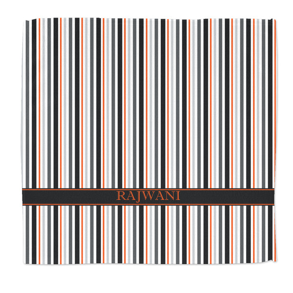 Custom Gray Stripes Microfiber Dish Rag (Personalized)