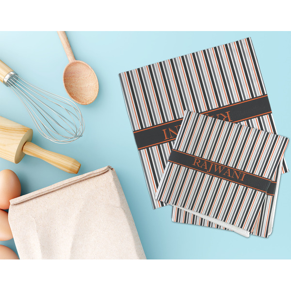 Gray Stripes Microfiber Dish Rag - LIFESTYLE