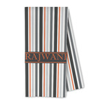 Gray Stripes Kitchen Towel - Microfiber (Personalized)