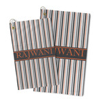 Gray Stripes Microfiber Golf Towel (Personalized)