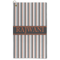Gray Stripes Microfiber Golf Towel - Large (Personalized)