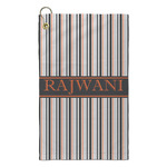 Gray Stripes Microfiber Golf Towel - Small (Personalized)