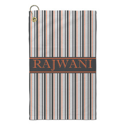 Gray Stripes Microfiber Golf Towel - Small (Personalized)