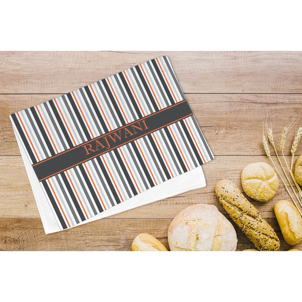 Gray Stripes Microfiber Kitchen Towel - LIFESTYLE
