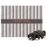 Gray Stripes Dog Blanket (Personalized)